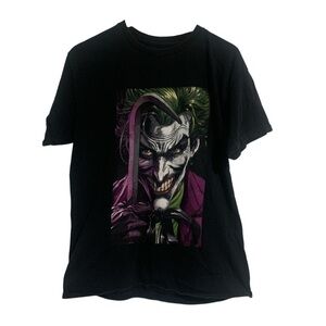 Black DC Batman The Joker Graphic Men’s T-Shirt Size L